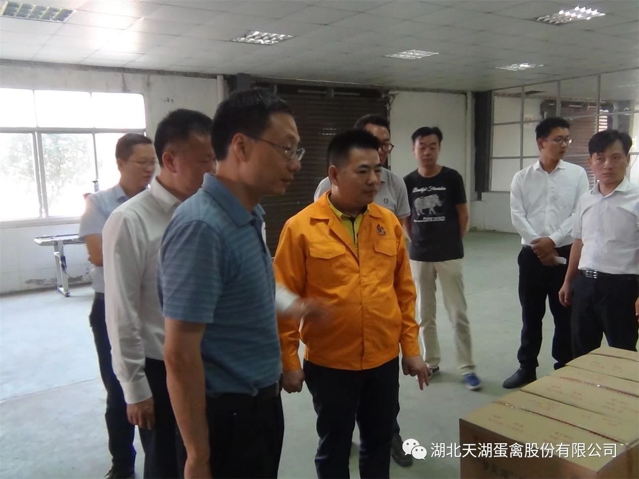 2018年10月5日荆州市长崔永辉在监利县委书记黄镇陪同下，轻车简从调研视察湖北天湖蛋禽股份有限公司